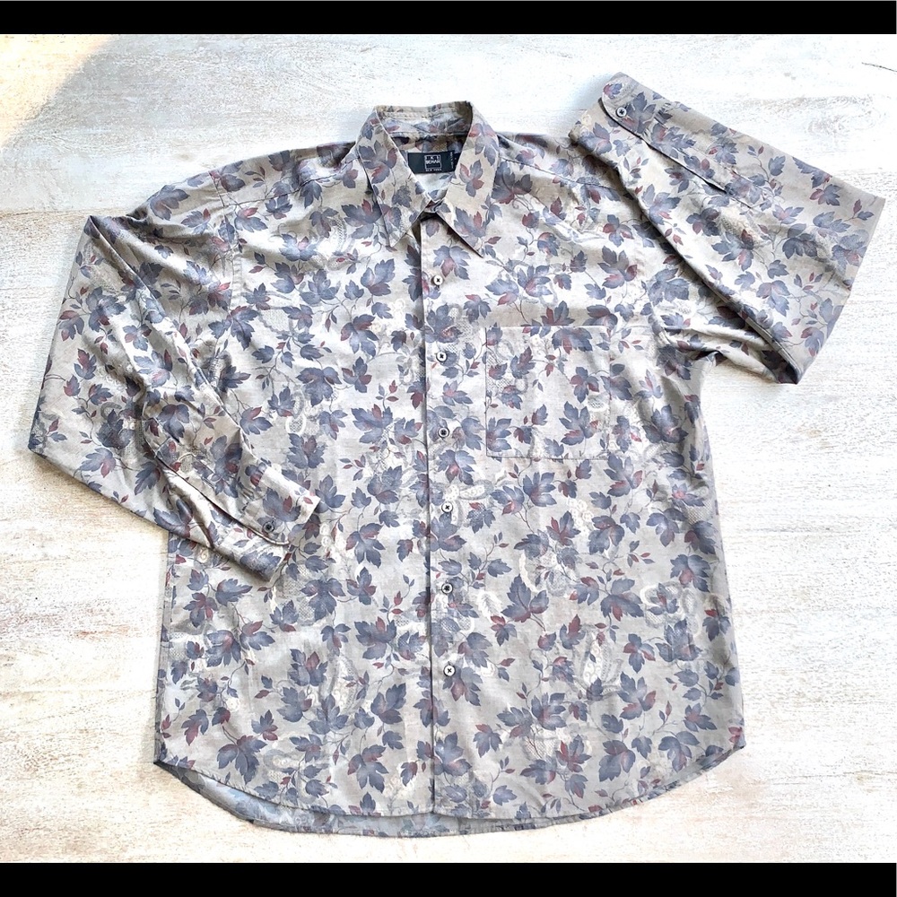 IKE BEHAR New York Long sleeve Shirt sz L USA made